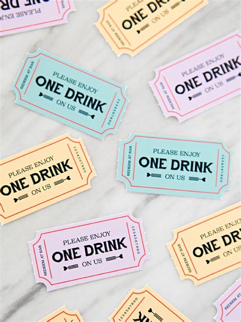 Free Drink Ticket Template