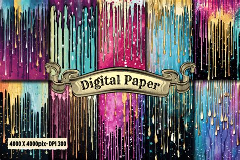 Download Free Dripping Glitter Digital Paper For Crafts