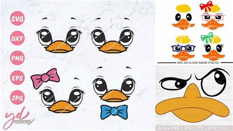 Download Free Duck Faces Set For Cricut