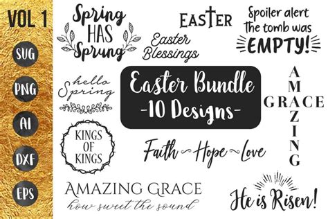 Download Free EASTER SPRING BUNDLE vol1 - svg Files DXF Files