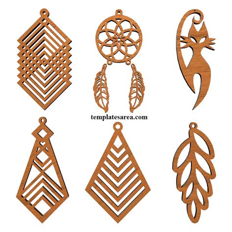 Download Free Earring Set 2 Creativefabrica DXF Files
