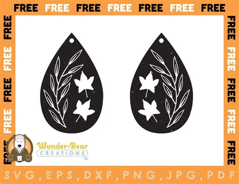 Download Free Earring Set 2 Cricut SVG DXF Files