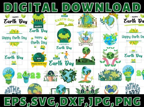 Download Free Earth Day Bundle Commercial Use DXF Files