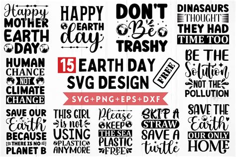 Download Free Earth Day Bundle Silhouette DXF Files