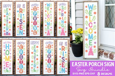 Download Free Easter / Spring Porch Signs SVG Bundle | SVG Cut Files Creativefabrica DXF Files