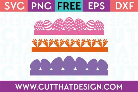 Download Free Easter Border Designs - SVG, DXF, EPS Files For Crafts