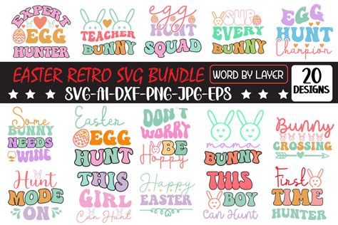 Download Free Easter Bundle Vol. 2 - 10 SVG Designs For Crafts