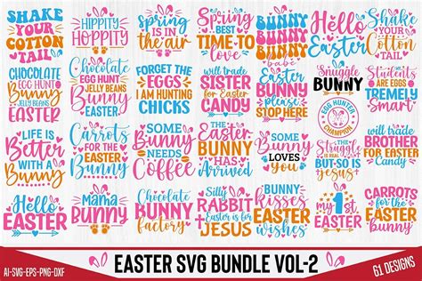 Download Free Easter Bundle Vol. 2 - 10 SVG Designs for Cricut Machine