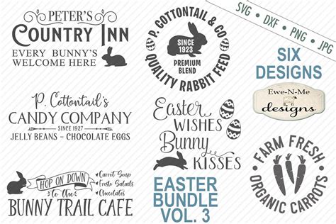 Download Free Easter Bundle Volume 3 - SVG Commercial Use DXF Files