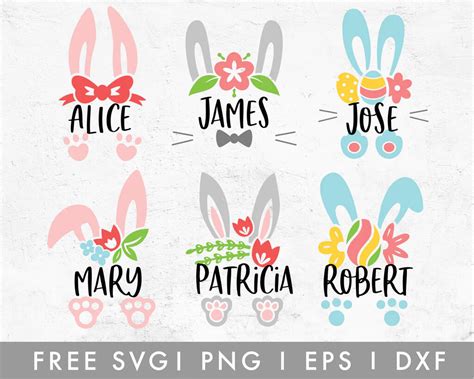 Download Free Easter Bunnies - Split monogram SVG Commercial Use