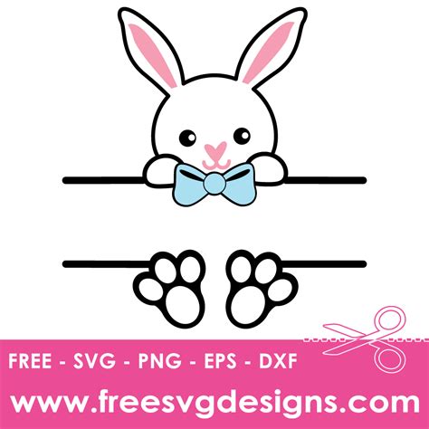 Download Free Easter Bunnies - Split monogram SVG Images