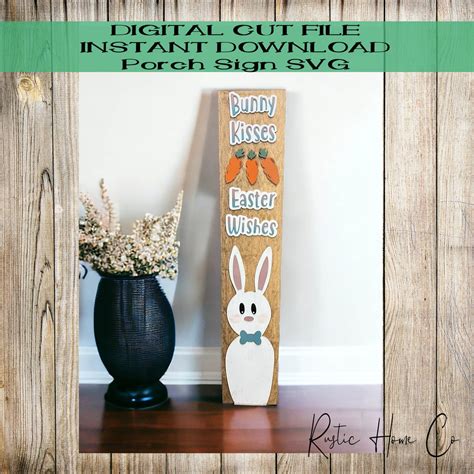 Download Free Easter Bunny Porch Sign | SVG | PNG | DXF For Crafts