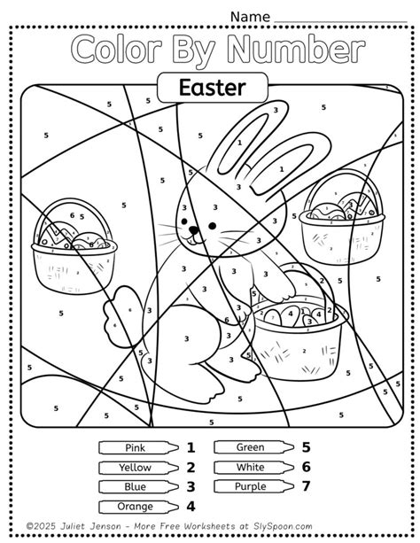 Free Easter Color By Number Pages