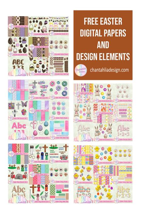 Download Free Easter Digital Collage Sheet,Easter Images Commercial Use For Crafts