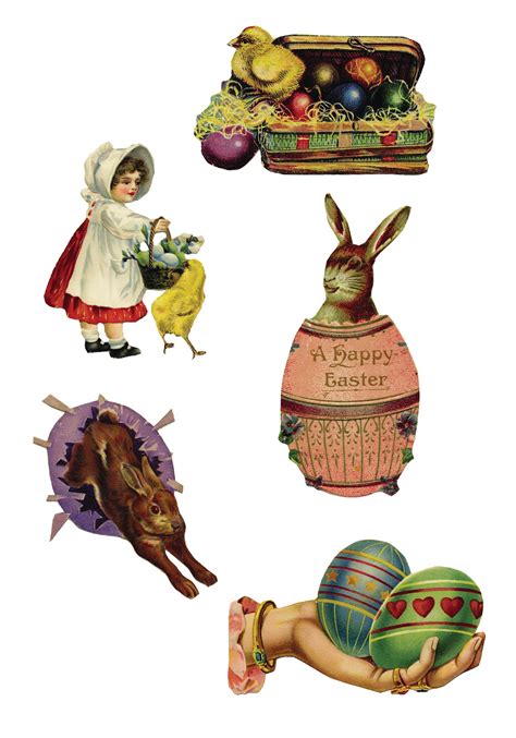 Download Free Easter Digital Collage Sheet,Easter Images Cut Images