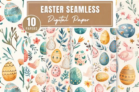 Download Free Easter Digital Paper Pack Pastel Backgrounds Images
