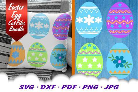 Download Free Easter Eggs SVG DXF Cut Files Bundle DXF Files