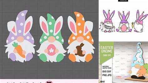Download Free Easter Gnome With Rabbit For Crafts