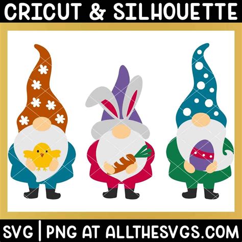 Download Free Easter Gnomes SVG Cut Files For Crafts