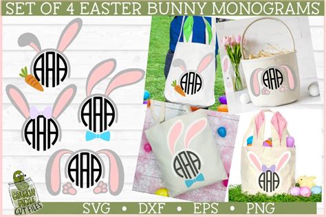 Download Free Easter Monograms Mini SVG Bundle for Cricut Machine