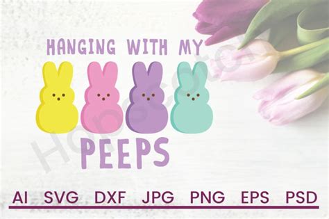 Download Free Easter SVG, Peeps SVG, DXF File, Cuttable File Easy Edite