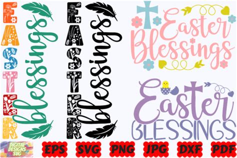 Download Free Easter SVG Easter Blessings, Happy Easter Vector Cuting File For Crafts