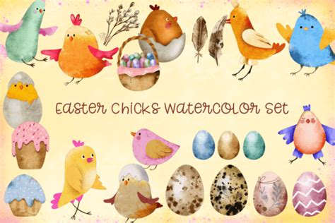 Download Free Easter Set - Chicks Creativefabrica For Crafts