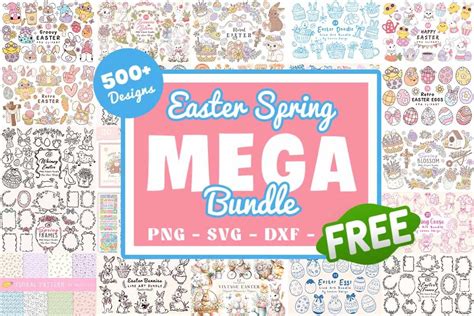Download Free Easter Spring Printable Mini Kit for Crafting Creativefabrica DXF Files