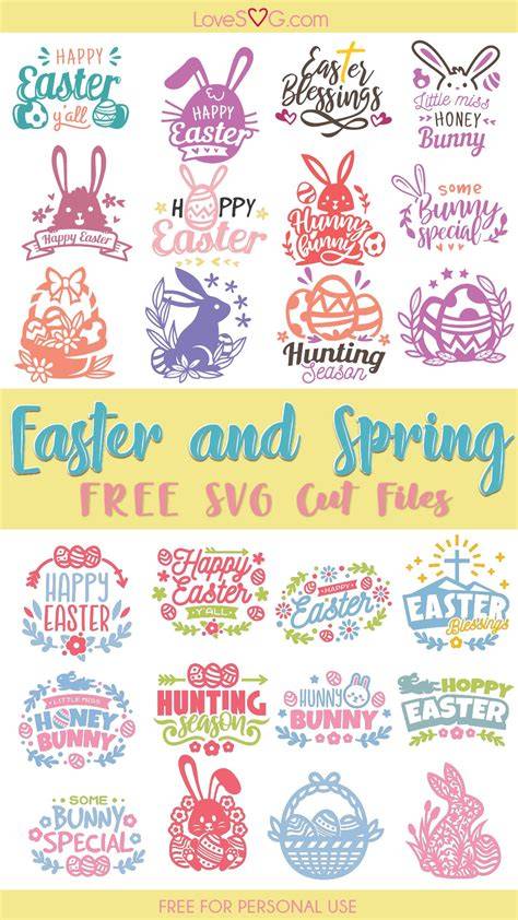 Download Free Easter Spring Printable Mini Kit for Crafting Cricut SVG Free PSD Mockups