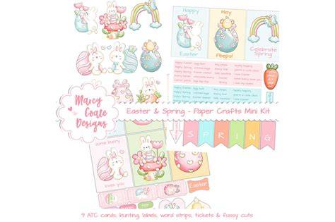 Download Free Easter Spring Printable Mini Kit for Crafting Silhouette For Crafts