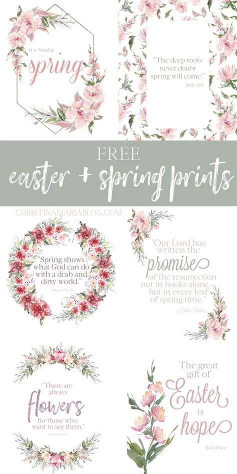 Download Free Easter Spring Printable Mini Kit for Crafting Silhouette Free PSD Mockups