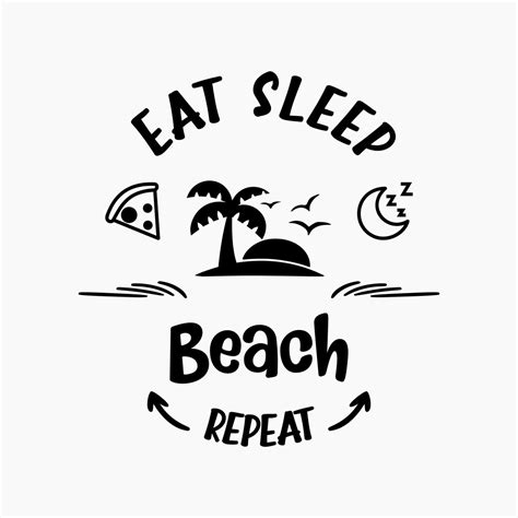 Download Free Eat Sleep Beach Repeat Files DXF Files