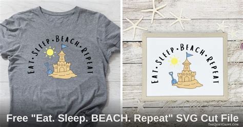 Download Free Eat Sleep Beach Repeat Files For Crafts