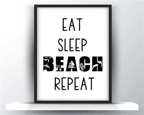 Download Free Eat Sleep Beach Repeat Printable
