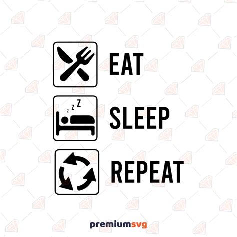 Download Free Eat Sleep Blog Repeat Cut Images