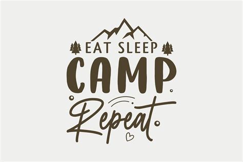 Download Free Eat Sleep Camp Repeat Printable Files Free PSD Mockups