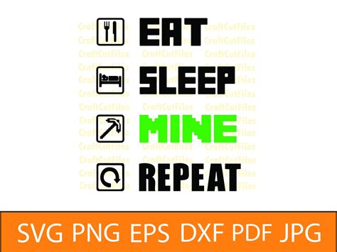 Download Free Eat Sleep Dream Repeat DXF Files