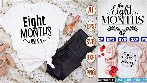 Download Free Eight Months - SVG File, DXF file Silhouette DXF Files