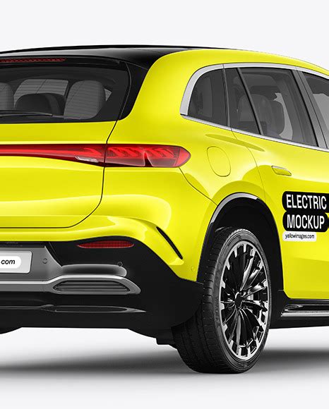Download Free Electric Crossover SUV - Back Half Side View PSD TIFF Yellowimages PSD Files