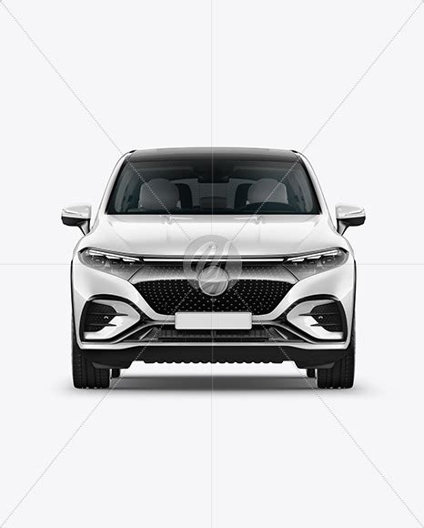 Download Free Electric Crossover SUV - Front View PSD Object Mockups Images