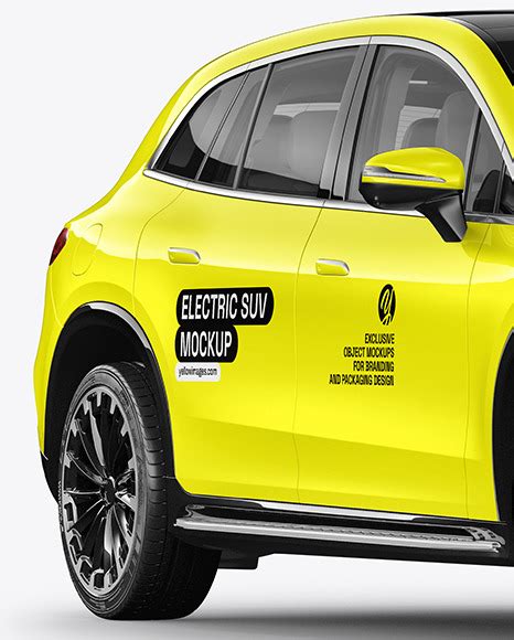 Download Free Electric Crossover SUV - Half Side View PSD Placeit PSD Files