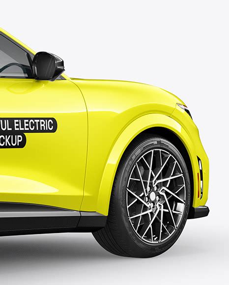 Download Free Electric Crossover SUV - Half Side View PSD Yellowimages Free Mockups PSD Files