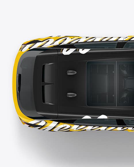 Download Free Electric Crossover SUV - Top View PSD Generator