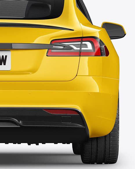 Download Free Electric Executive Car Mockup - Back View PSD Generator PSD Files