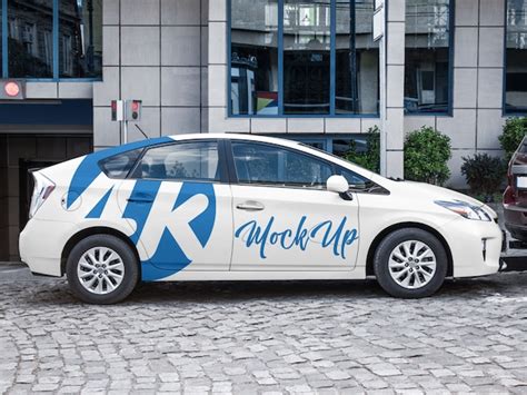 Download Free Electric Executive Car Mockup - Front View PSD Free Mockups Yellowimages PSD PSD Files