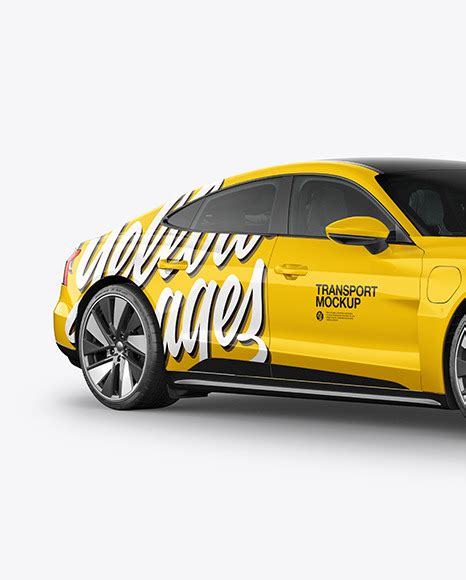 Download Free Electric Executive Car Mockup - Half Side View PSD PSD Yellowimages PSD Files