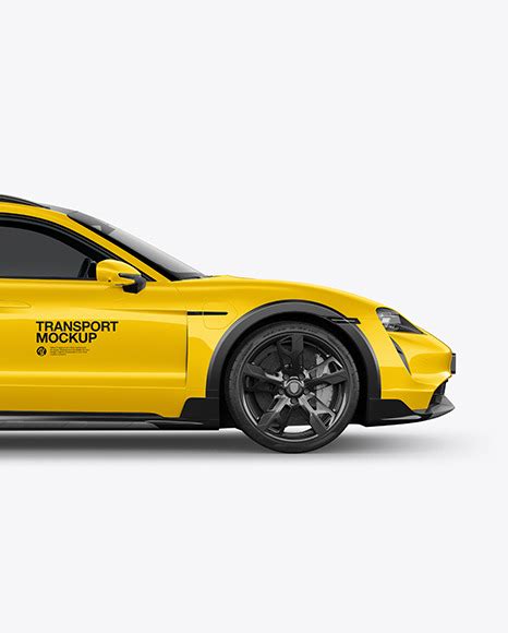 Download Free Electric Sport Car Mockup - Side View PSD Generator PSD Files