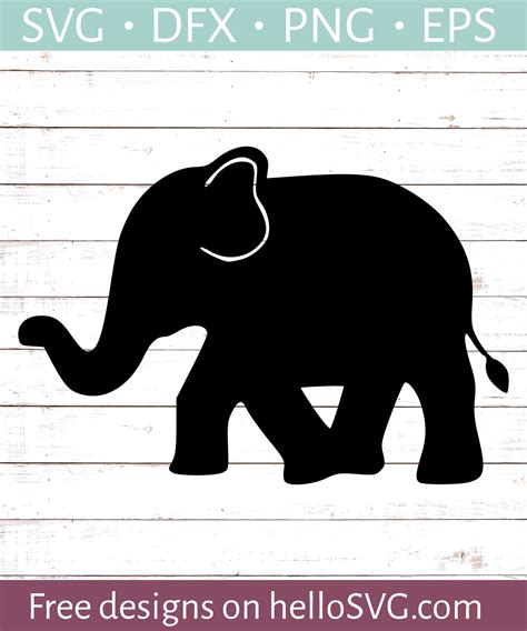 Download Free Elephant - SVG File, DXF File Cut Files