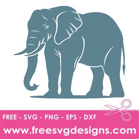 Download Free Elephant - SVG File, DXF File For Silhouette