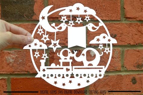 Download Free Elephant train paper cut SVG / DXF / EPS Files Files